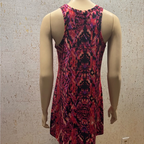 Veronica M Pink and Black Patterned Mini Shift Dress - Picture 3 of 5